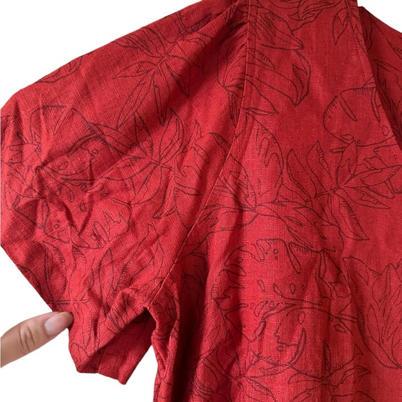 Nicole Miller Ladies' Linen Blend Dress | Red/Orange, Large - Picture 8 of 10